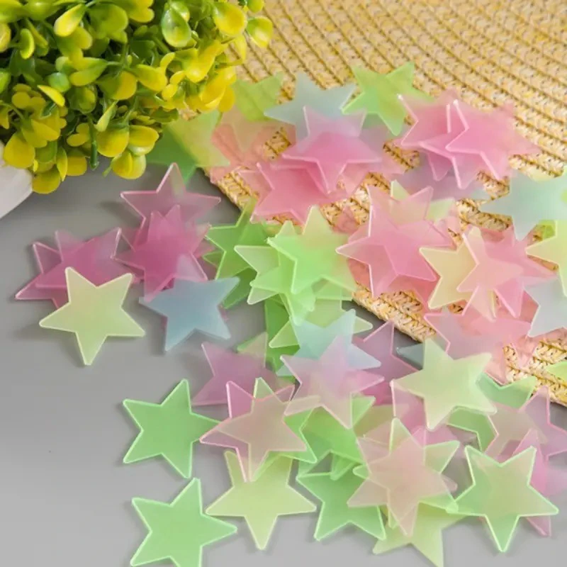 Luminous 3d small star 3cm100 wall stickers
