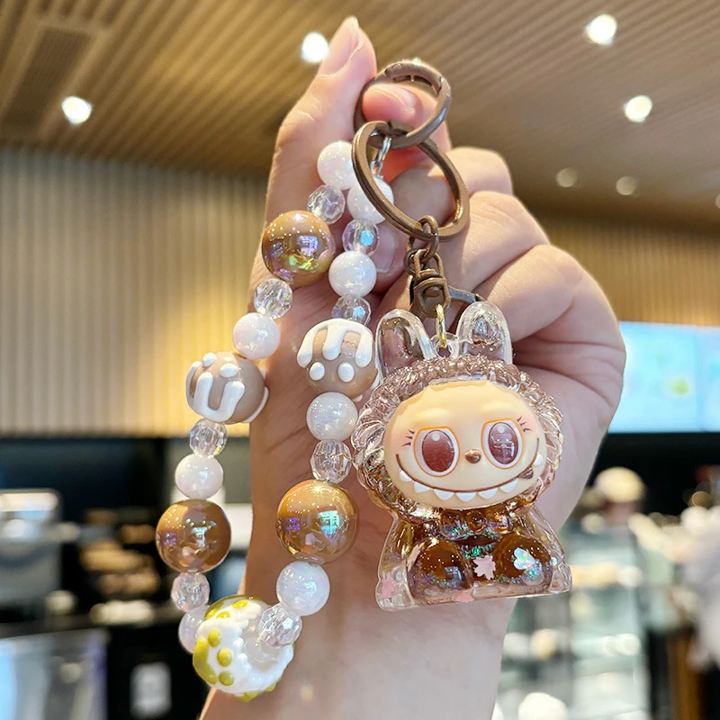 Crystal Oil-Infused Liquid Sand Bottle Rabbit Keychain for Girls thumbnail