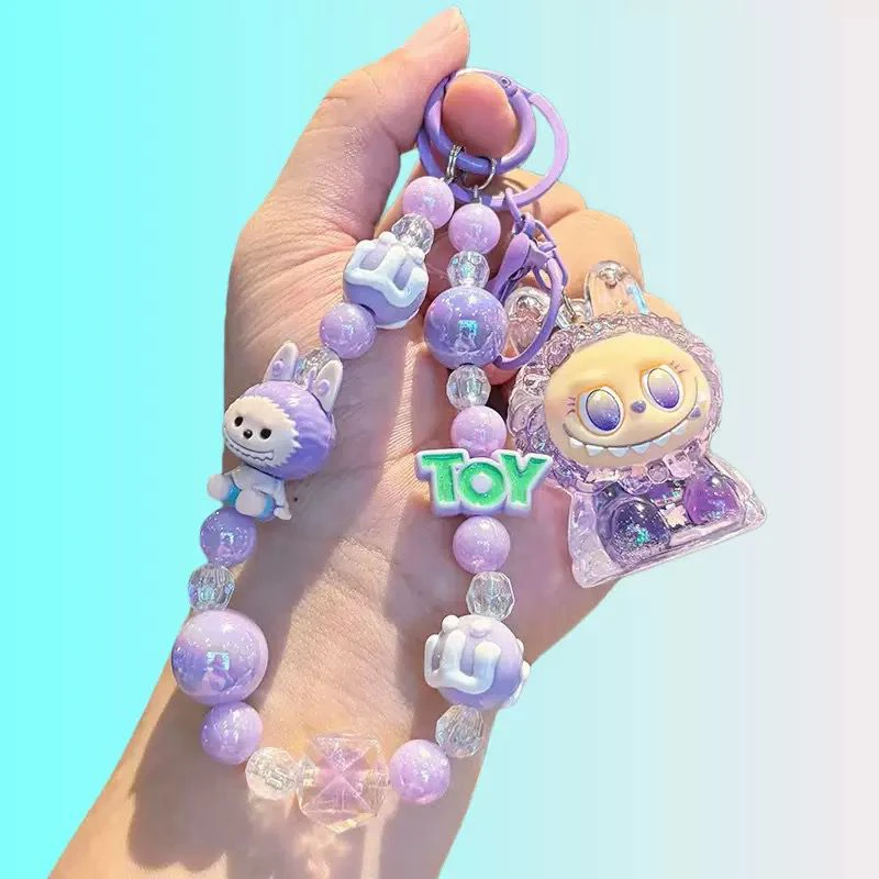 Crystal Oil-Infused Liquid Sand Bottle Rabbit Keychain for Girls thumbnail