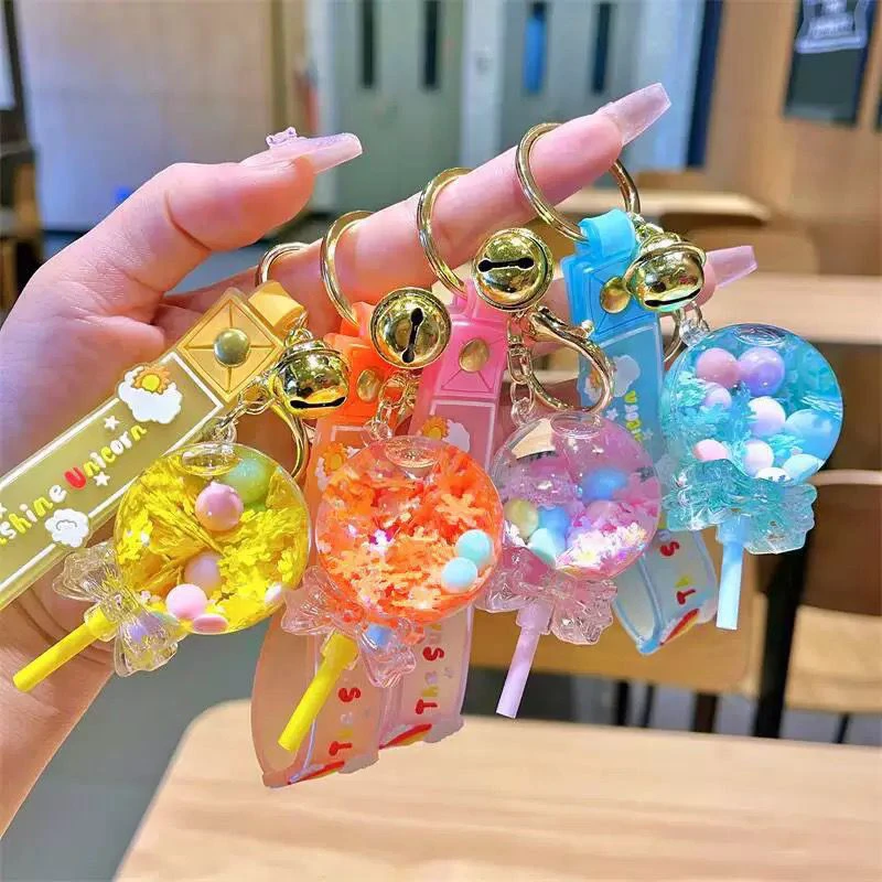 Luminous quicksand love keychain