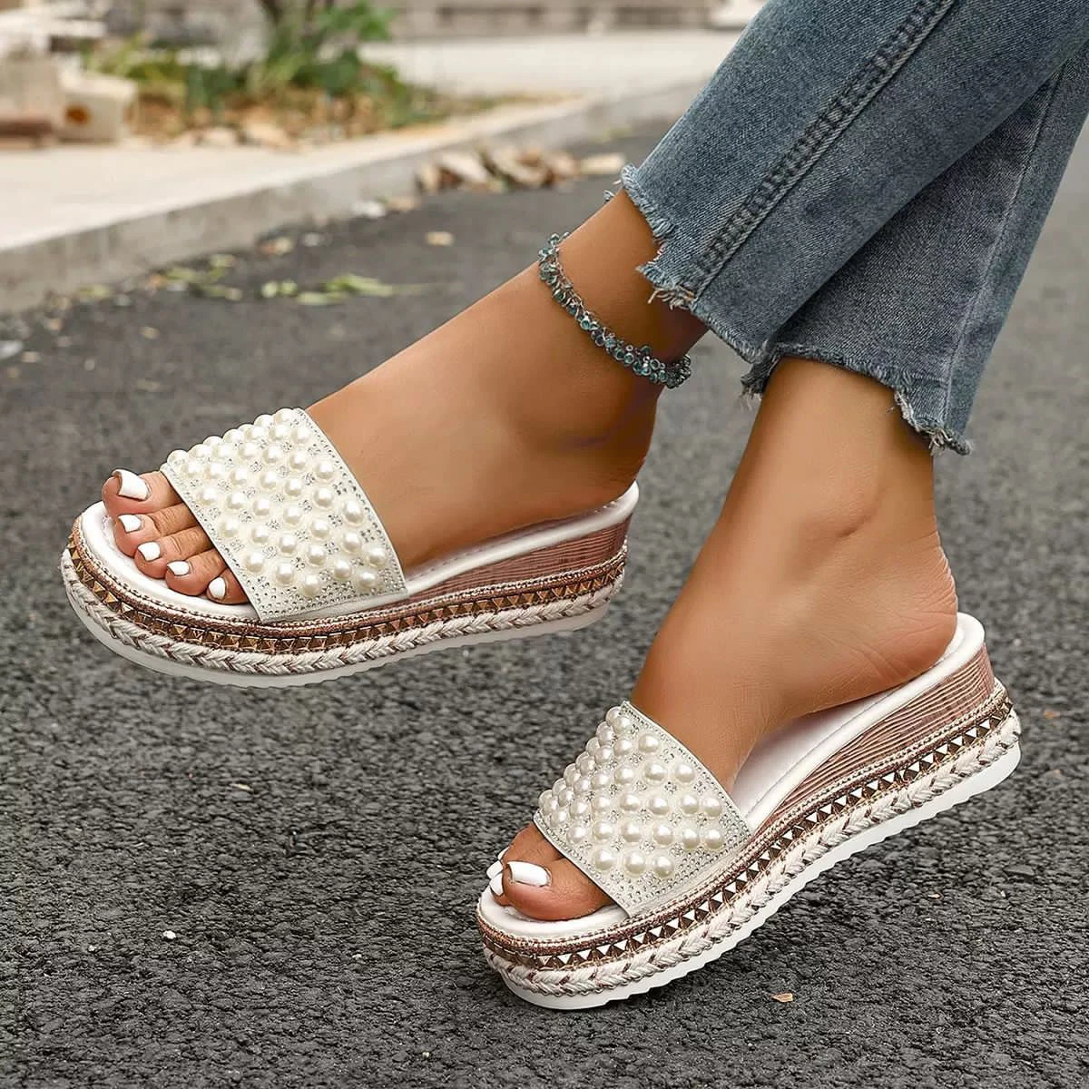 Fish Mouth Wedge Sandals Women's Fashion