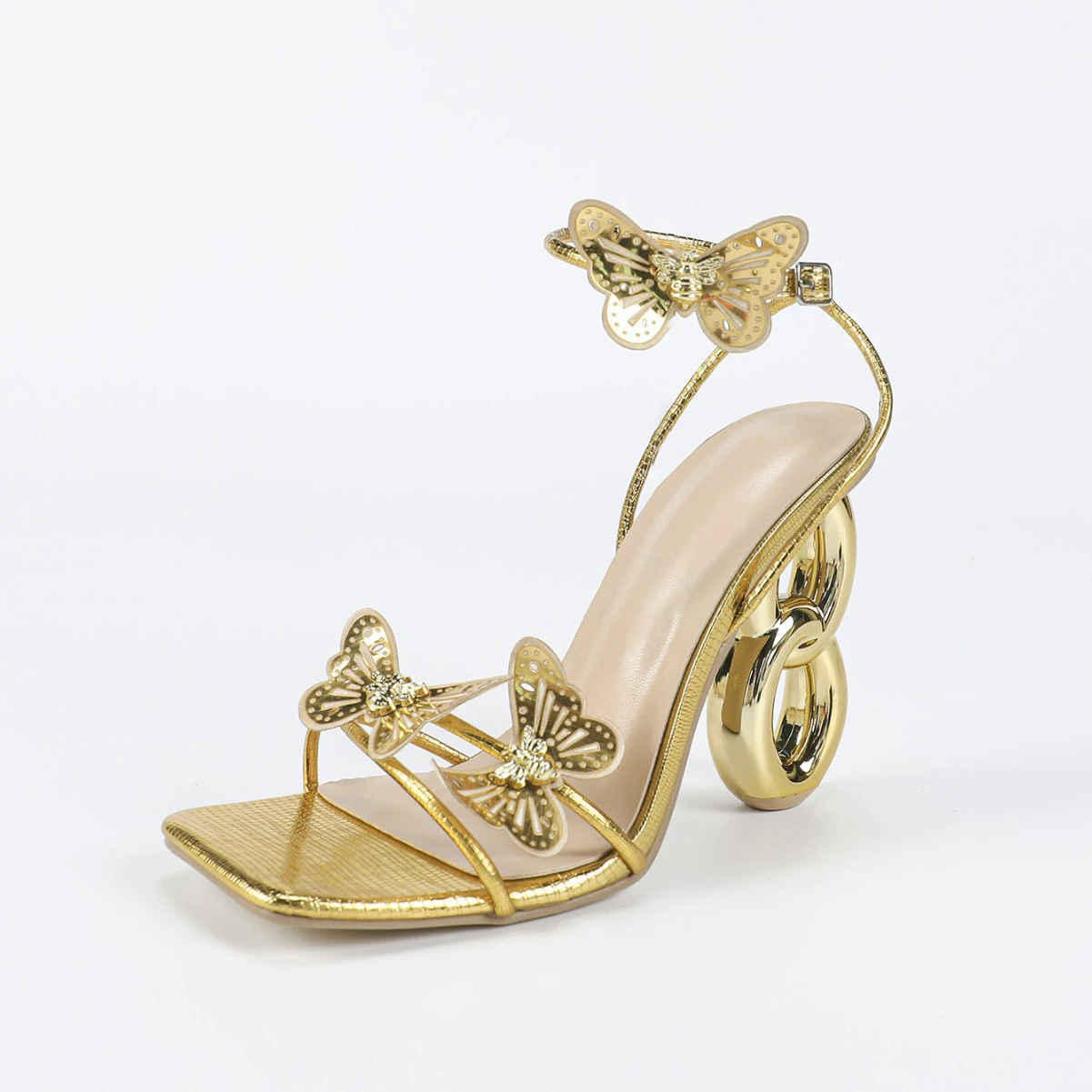 High-heeled Sandals Rhinestone Butterfly and Sexy