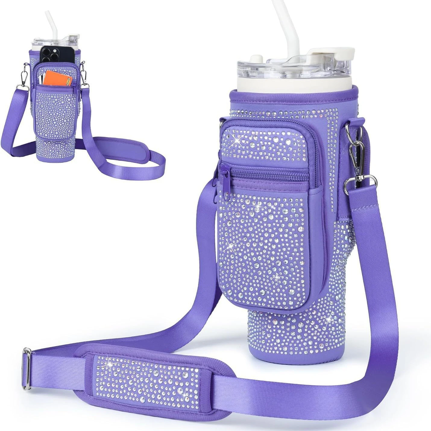 40oz Ice Cup Set Stanley Diving Material Water Bottle Handbag thumbnail