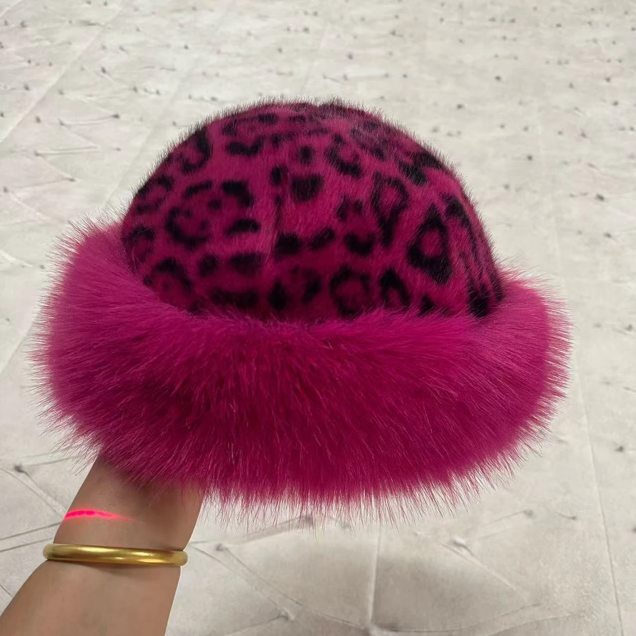 Leopard Print Mongolian Hat for Women