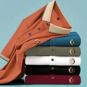 Men's Trendy Short-Sleeve Shirt with a Collar thumbnail