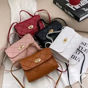Lingge striped small square bag women handbags thumbnail
