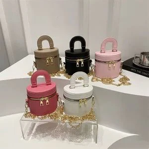 Double Zipper Portable Bucket Bag Women's Bag thumbnail
