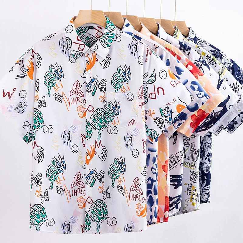 Printed Men's Casual Wrinkle-Free Shirt