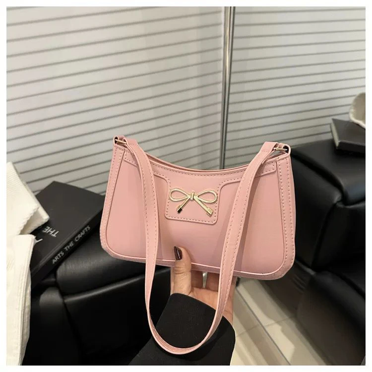 New Bow Shoulder Bag with Zipper thumbnail