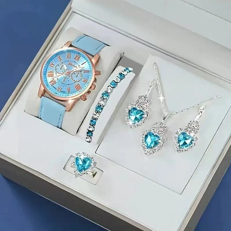 Luxury Women's Quartz Watch Five-Piece Set