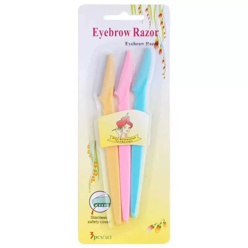 Simple stainless steel handle eyebrow trimming knife thumbnail