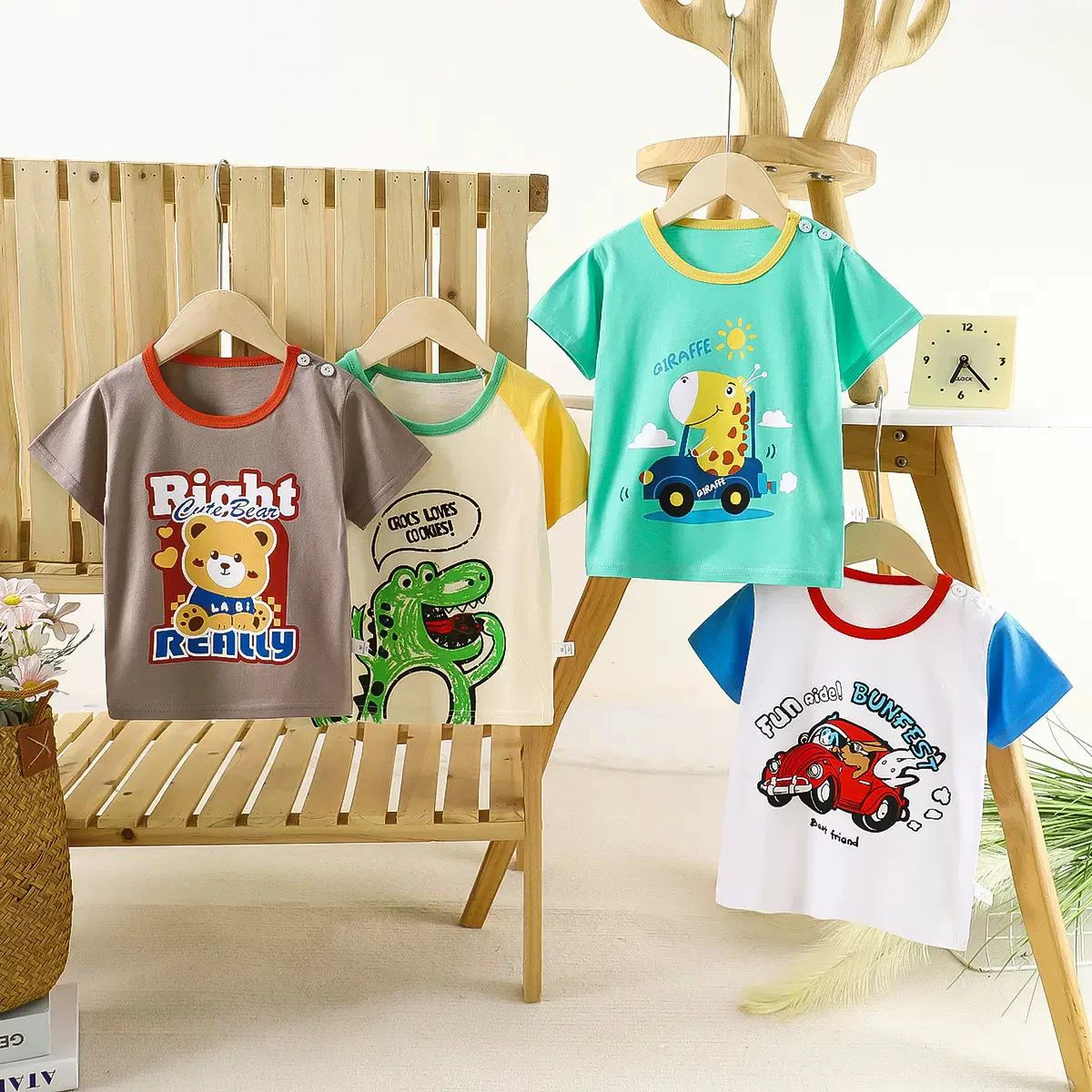 Children's Short-sleeved  Boys and Babies' T-shirt