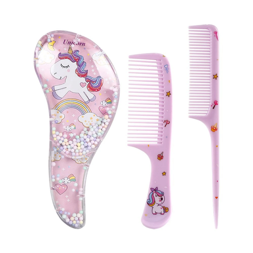 Cartoon Comb Set Children's Printed Three-Piece Unicorn Comb Set thumbnail