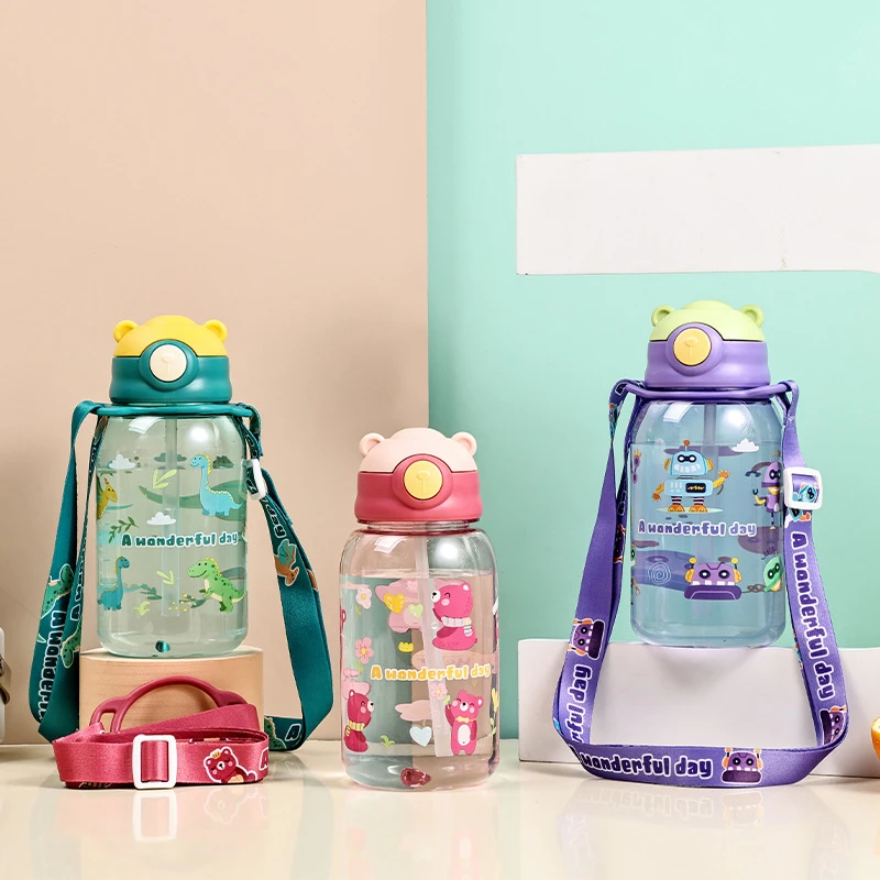 Children's Sippy Cup Cartoon Anime Strap Water Cup