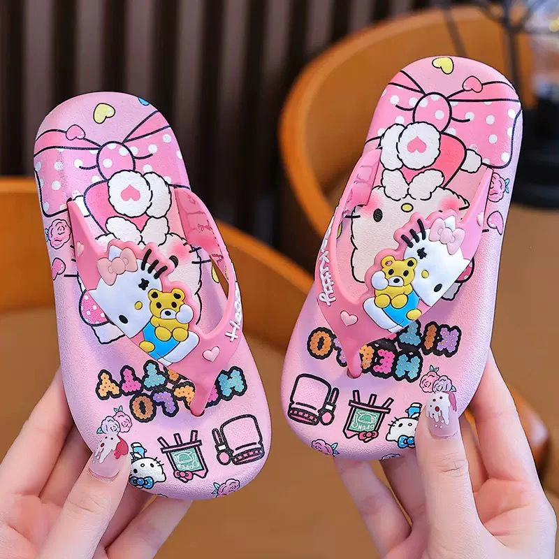Cute cartoon flip-flops for girls thumbnail