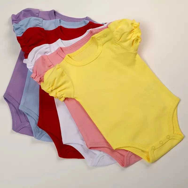 Infant Cotton Short-sleeved Puff-sleeved Climbing Suit