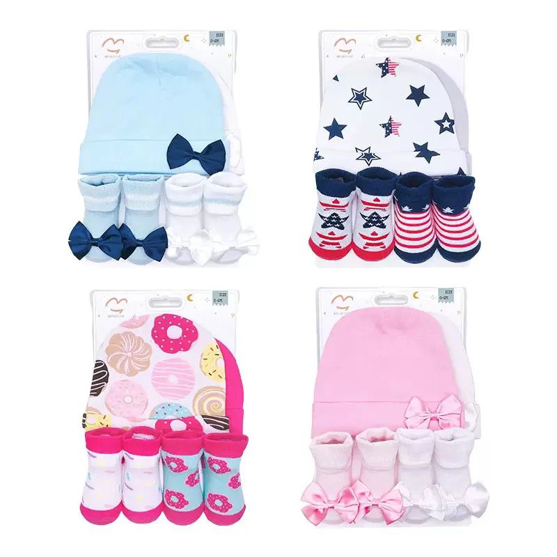 Baby Cute Bow Cartoon Baby Hat Socks