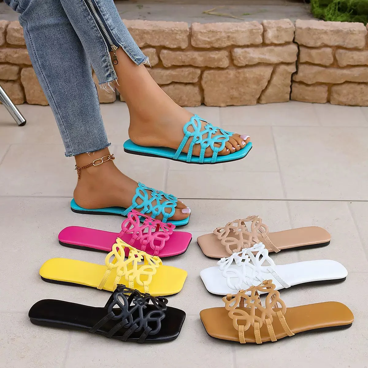 Foreign trade flat temperament slippers