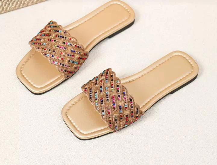 Cross-border drill slippers female