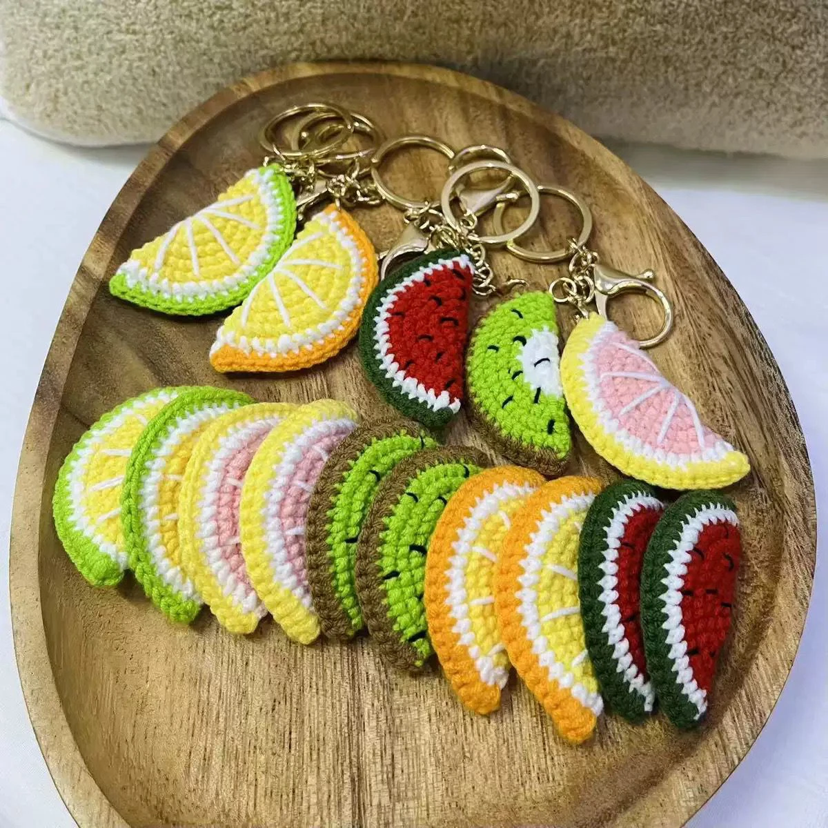 Fruit Hairpin Hair Rope Keychain