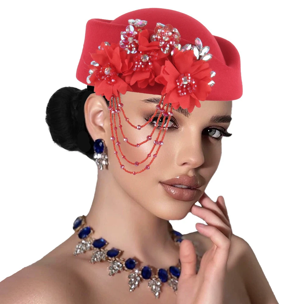 Retro British Felt Turban Hat