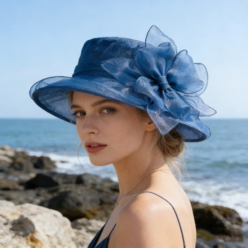 Sun Hat Summer Women's Big Bow thumbnail