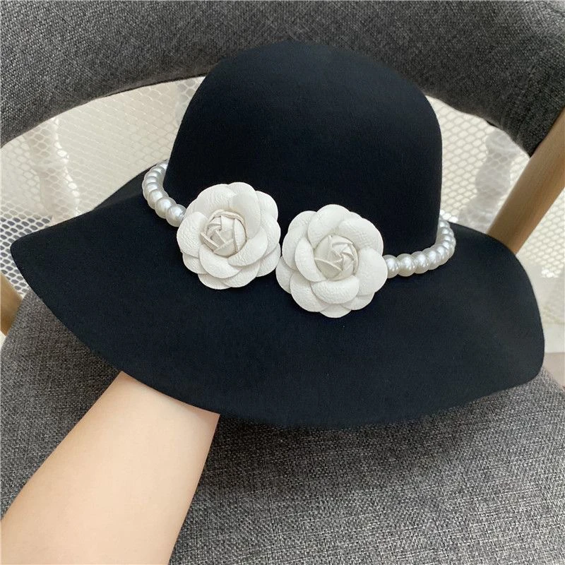 Celebrity Pearl Flower Bridal Hat