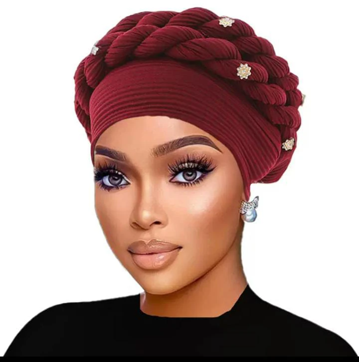 Handmade Braided Hat with Messy Fabric