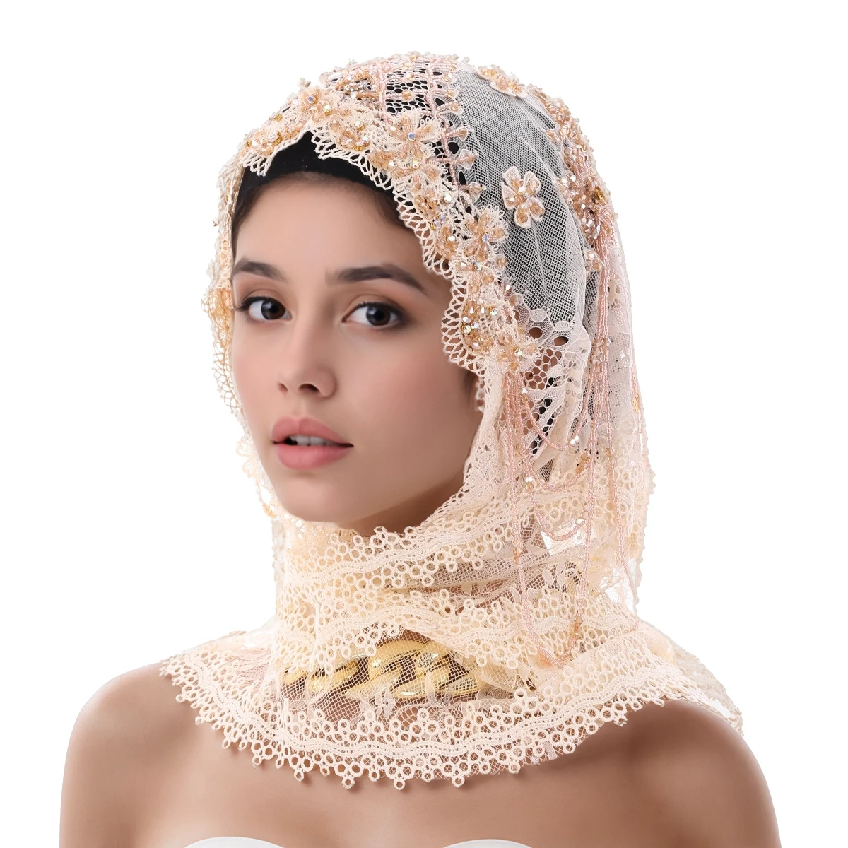 Handmade foreign shawl yarn headscar thumbnail