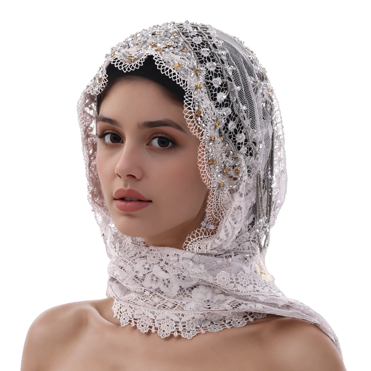 Handmade foreign shawl yarn headscar thumbnail