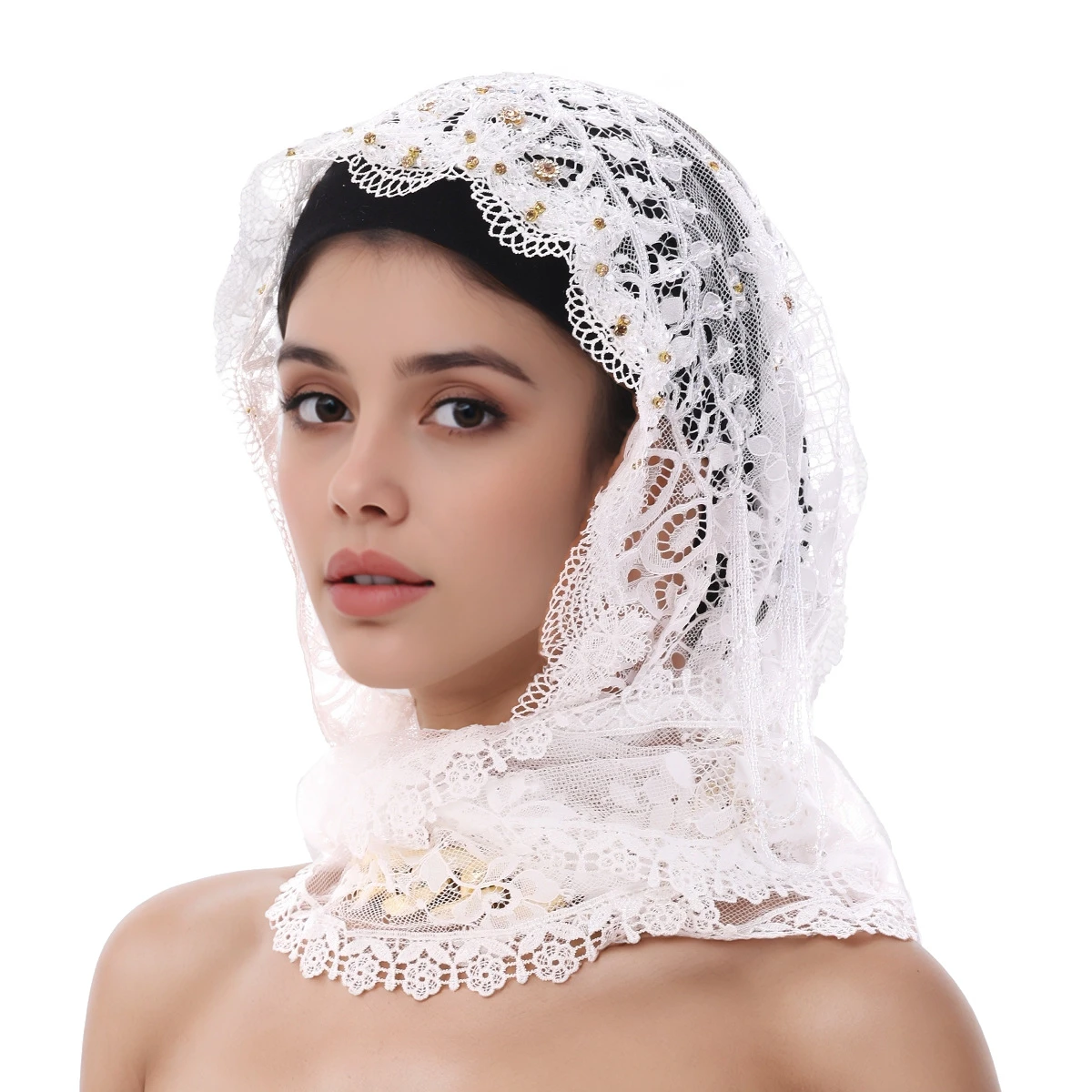 Handmade foreign shawl yarn headscar thumbnail