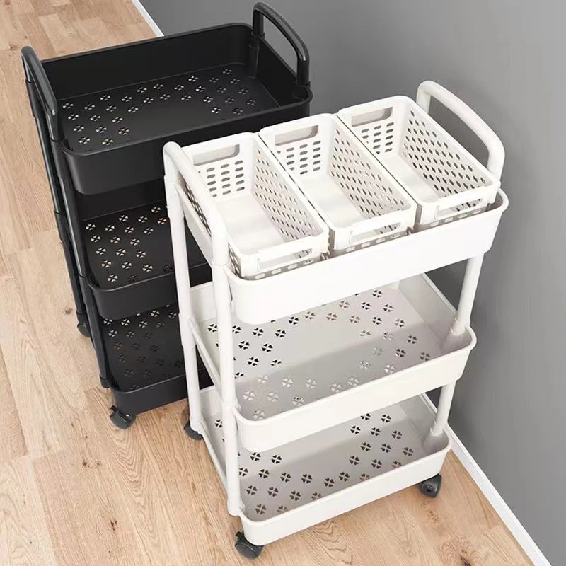 Trolley Storage Rack Floor-Standing Multi-Layer Storage Rack