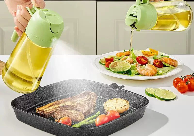 Factory Direct Supply Glass Spray Bottle for Catering Commercial Seasoning Oil