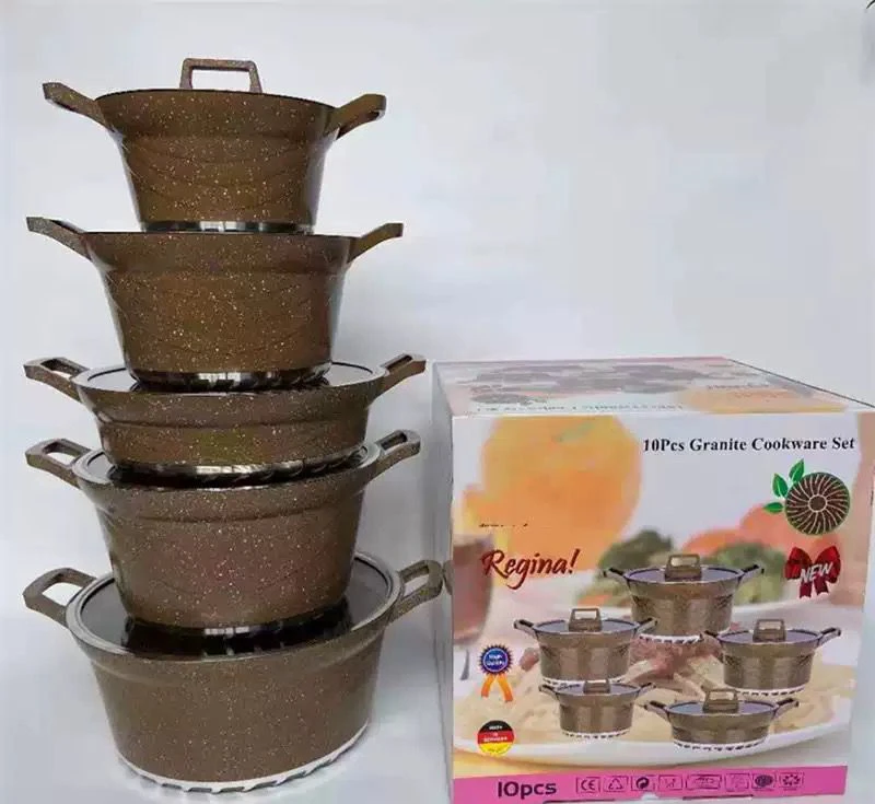 Household flat enamel pot stew pot