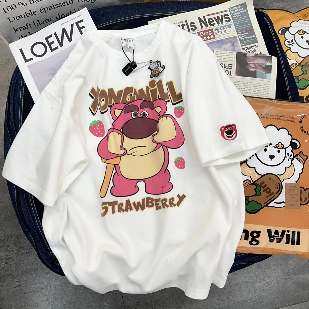 200g cotton short sleeve T-shirt for men and women with summer