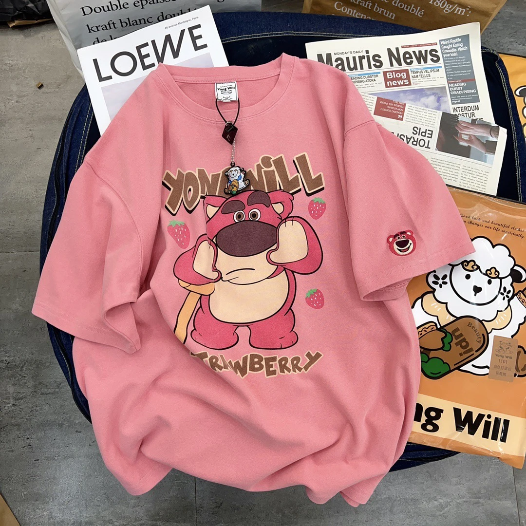 200g cotton short sleeve T-shirt for men and women with summer thumbnail