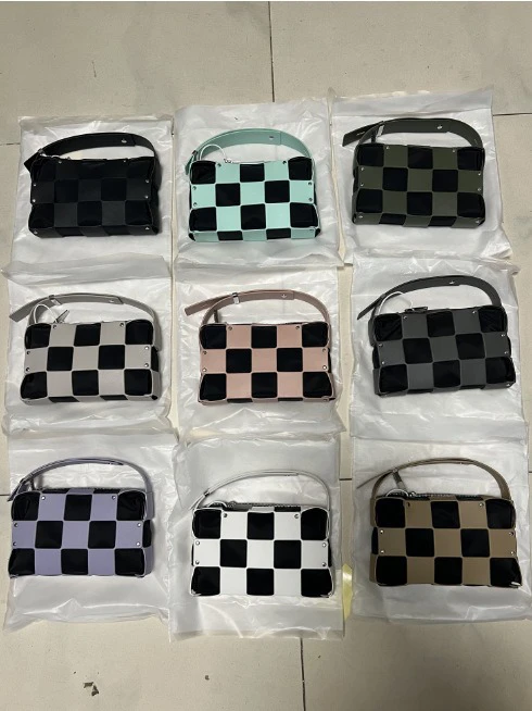 Checkered Hollow-Out Underarm Bag thumbnail