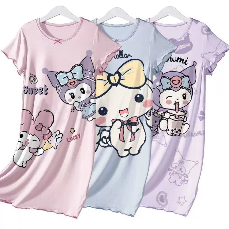 Children's Pajamas Girls' Nightgown Thin Ice Silk