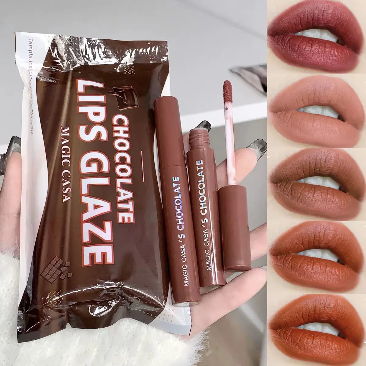 5 Set of magic chocolate lip glaze