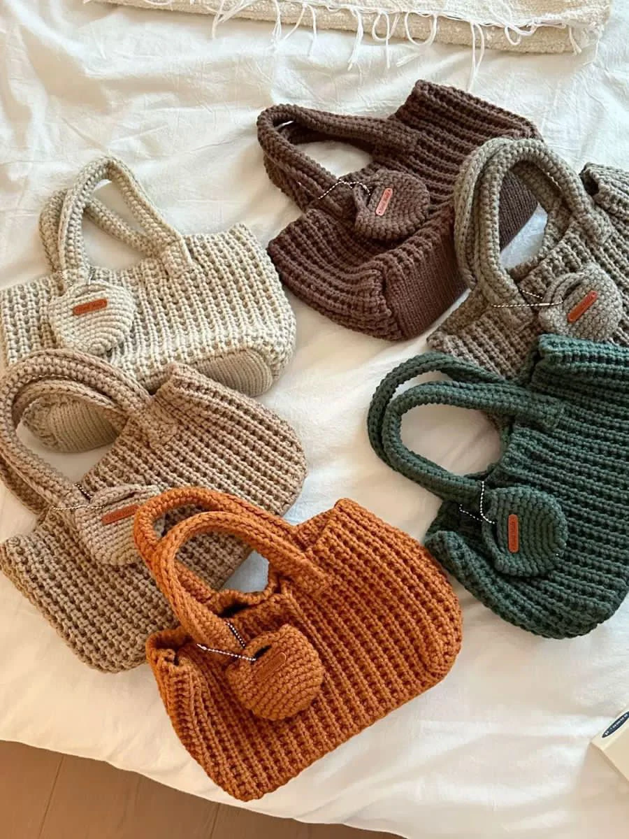 Armpit Bag, Women's Cotton Thread Bag