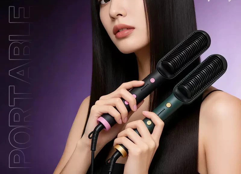 Negative ion straight hair comb