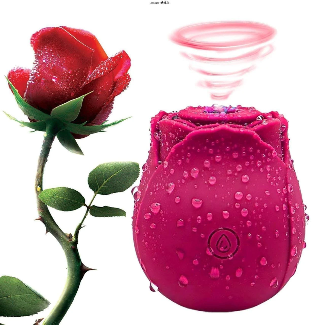 Rose Flower Vibrator, Sucking and Vibrating Egg thumbnail