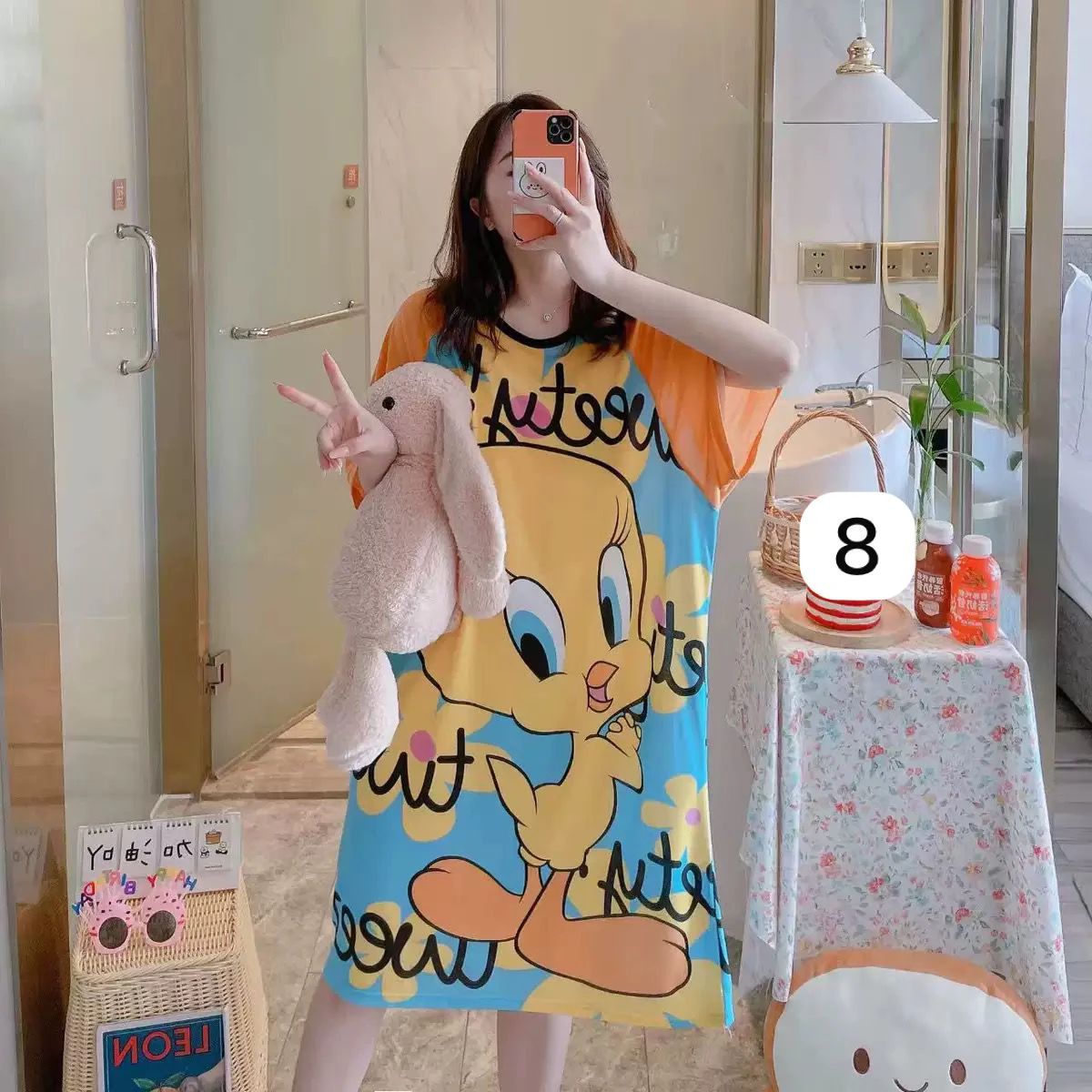 Women's Short-sleeved Cute Cartoon Net Red Pajamas thumbnail