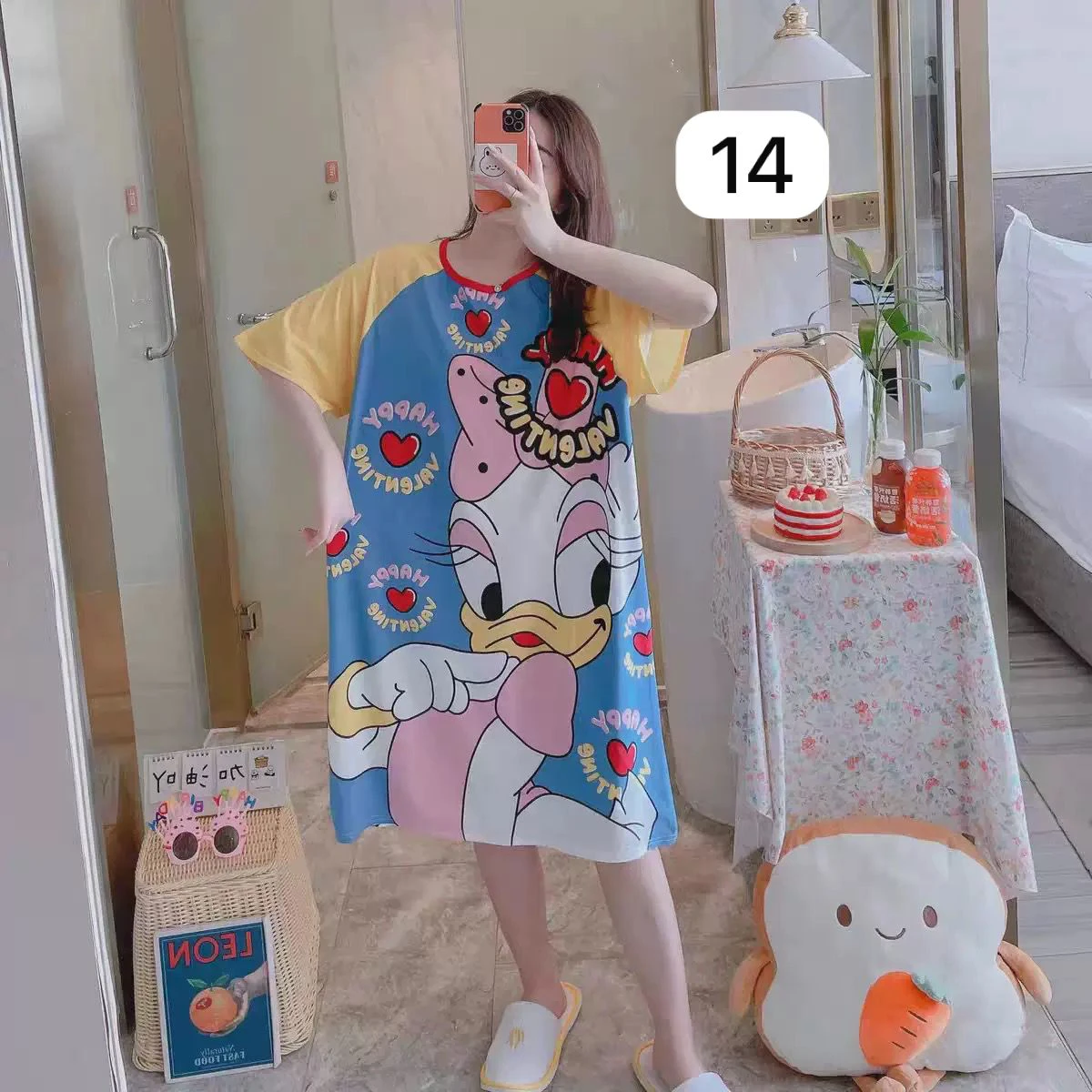 Women's Short-sleeved Cute Cartoon Net Red Pajamas thumbnail