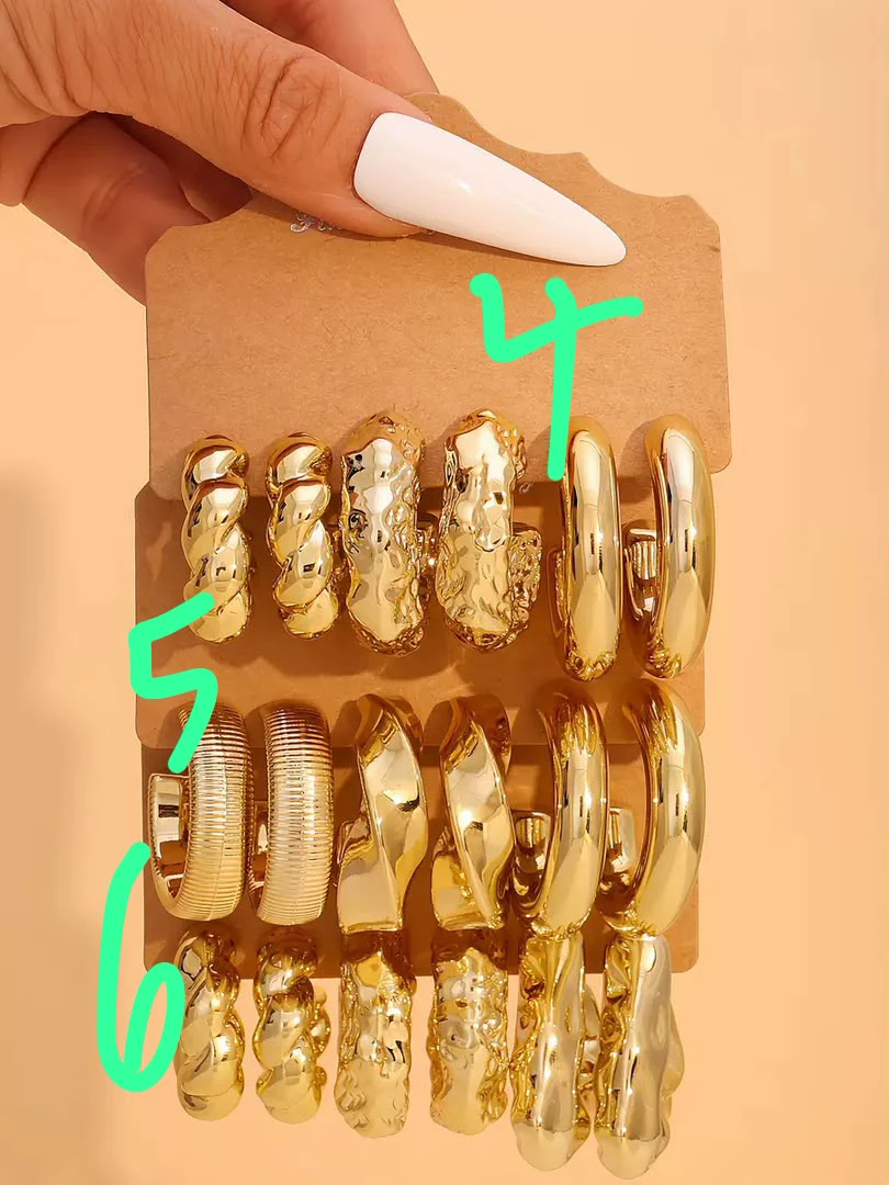 gold-toned hoop earrings thumbnail