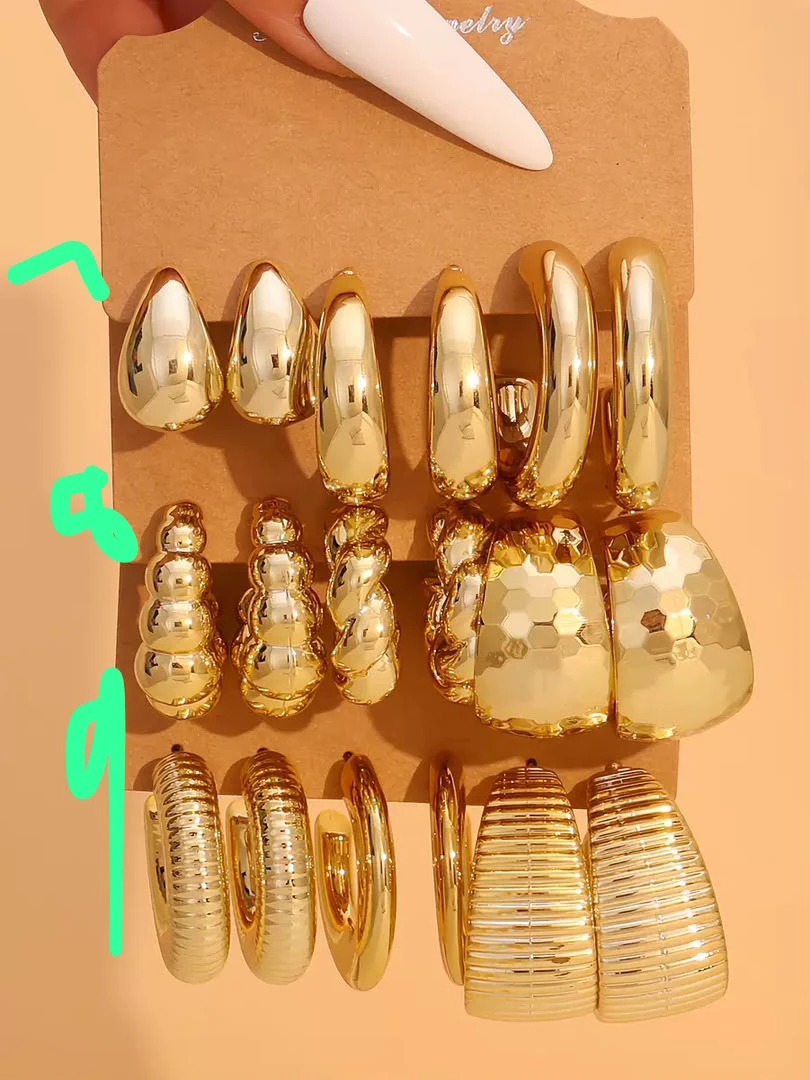 gold-toned hoop earrings thumbnail