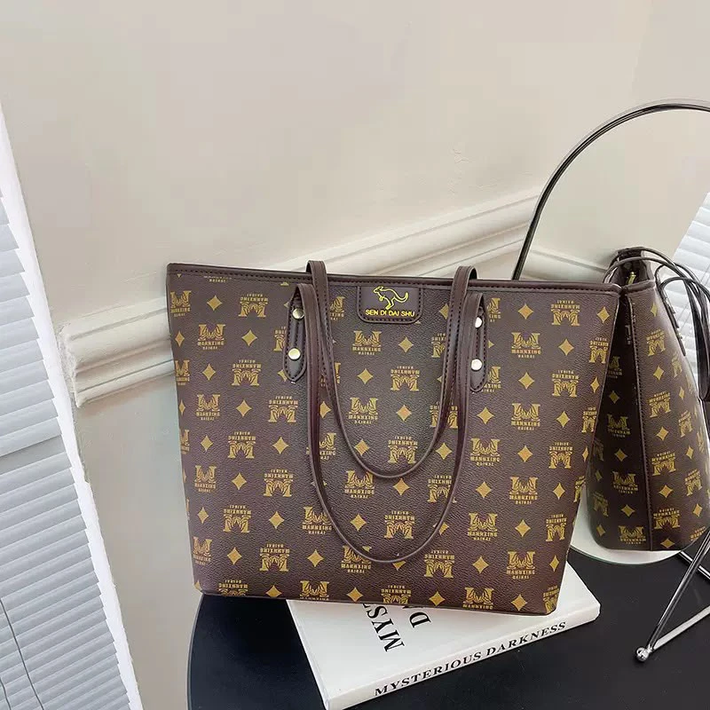 Fashion Ladies Leather patterned shoulder tote bag thumbnail
