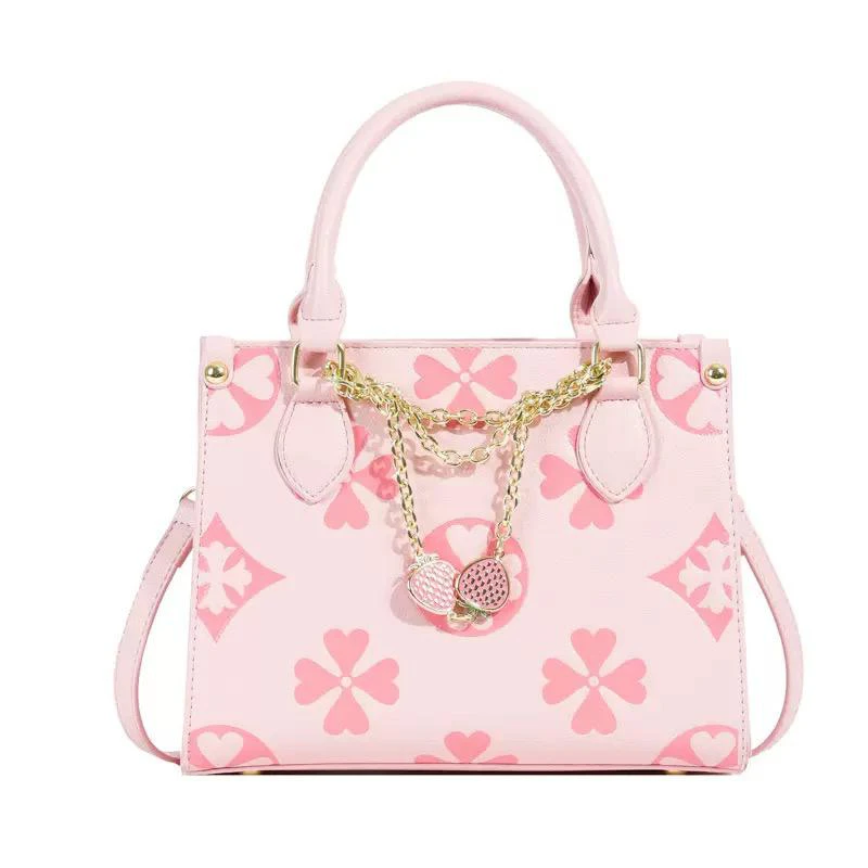 Vintage prints small square handbag