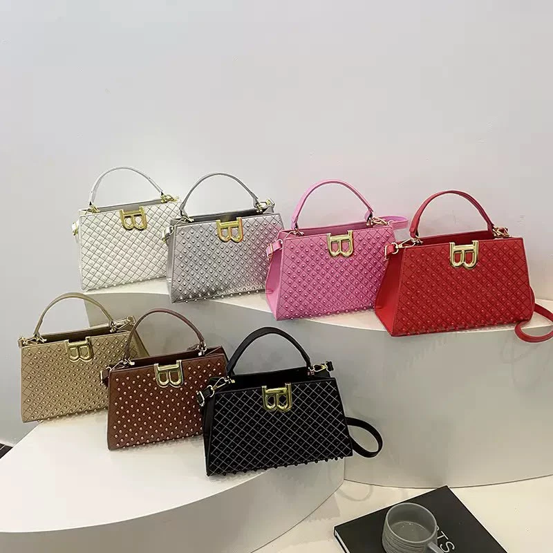 Plaid handbag for women