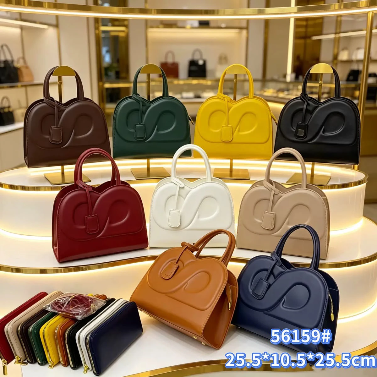 Heart shaped single shoulder bag